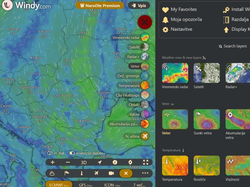 što je Windy za vremensku prognozu